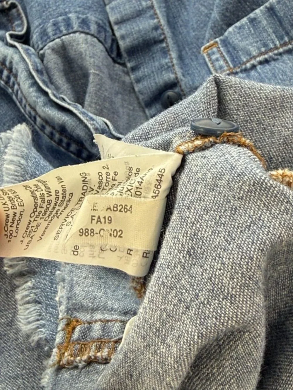 Madewell Womens Denim Oversized Ex-Boyfriend Shirtdress Dress Mini Pocket Size S - Picture 11 of 13